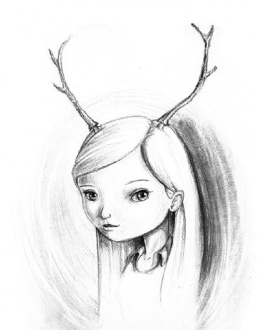 Lily Fawn, drawing by Chris Dow