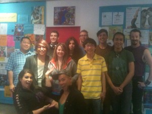 The Youth Broadcasters with the OutGames broadcasting team from CiTR (missing Jazmine Khan)