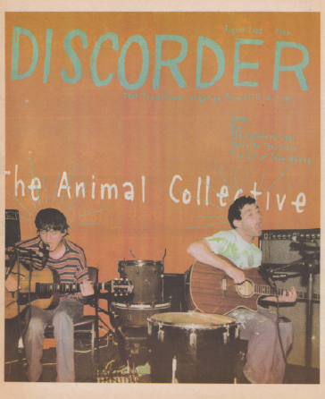 Animal Collective cover sepia Discorder cover, August 2003 | | photo by Hana Macdonald
