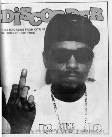 Ice-T - Discorder cover September 1990 Ice-T on Discorder, Sept 1990 | photo by Greg Elsie