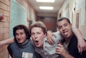 Ethan Minovitz, Steve Robertson and Patrick Mokrane in the halls of CiTR, circa 1986. 