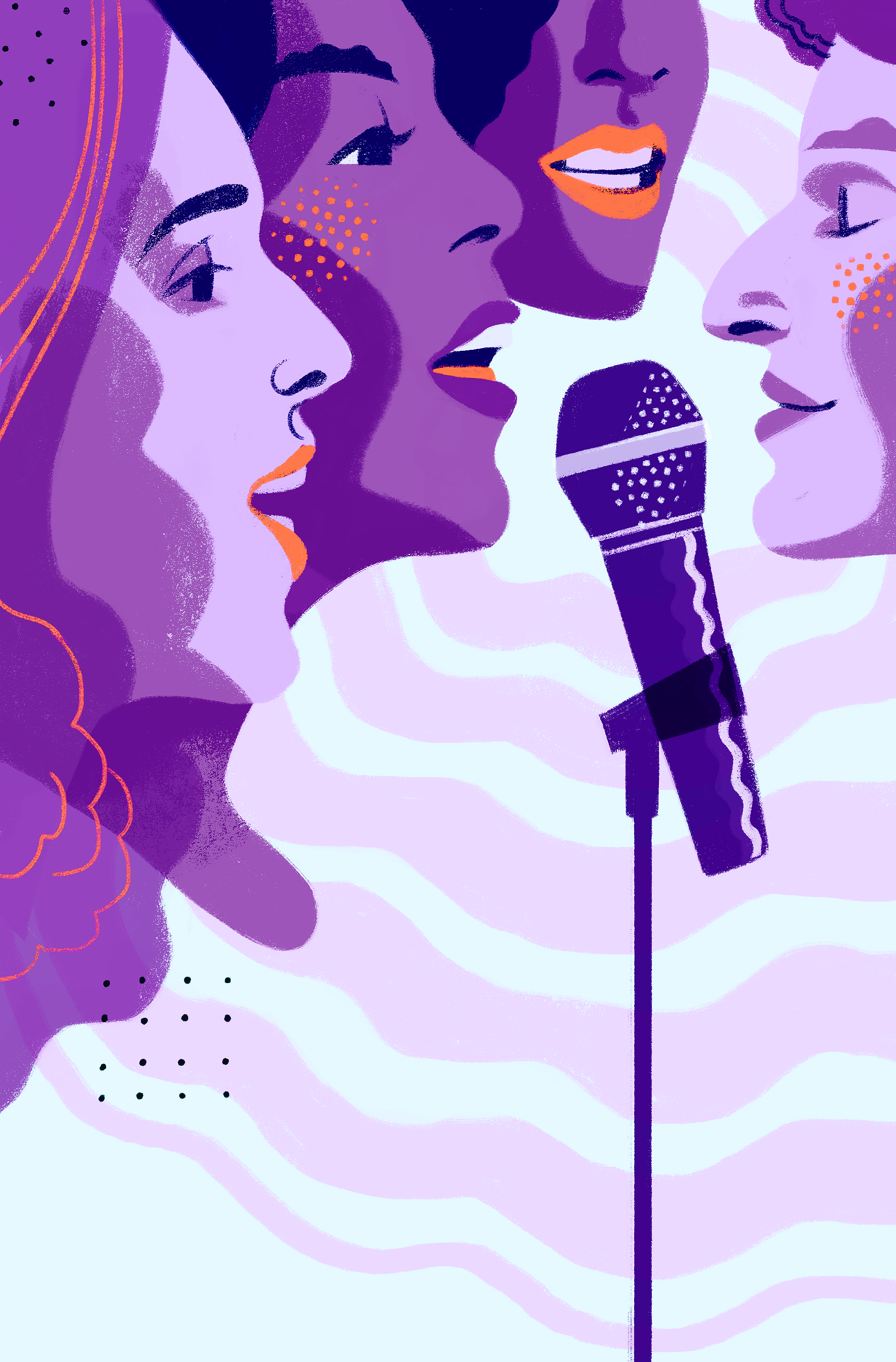 Karaoke at Pub 340 || Illustration by Cristian Fowlie for Discorder Magazine