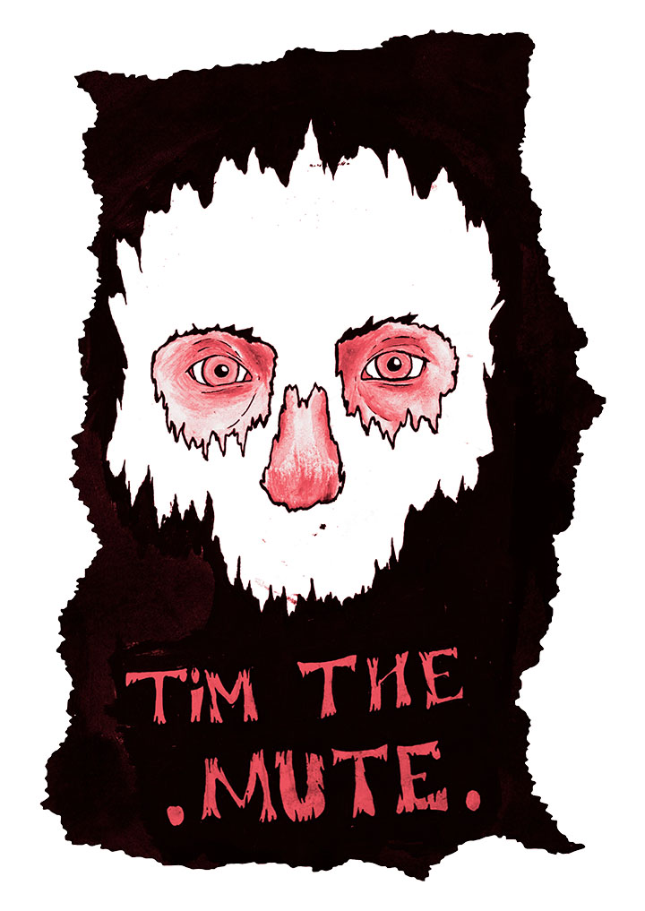 Tim The Mute | Illustration by Rory Stobart for Discorder Magazine