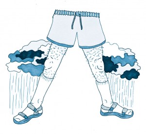 Dad Thighs || Illustration by Taryn Cowling for Discorder Magazine