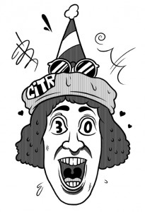 Nardwuar || Illustration by James Mackenzie for Discorder Magazine