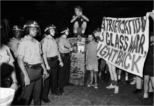 Thompson Square Park Riots, New York City, August 6, 1988. Photograph by Ángel Franco, The New York Times