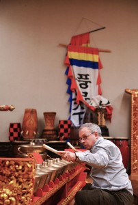 Alisha Weng catches members of Gamelan Gita Asmara in action 